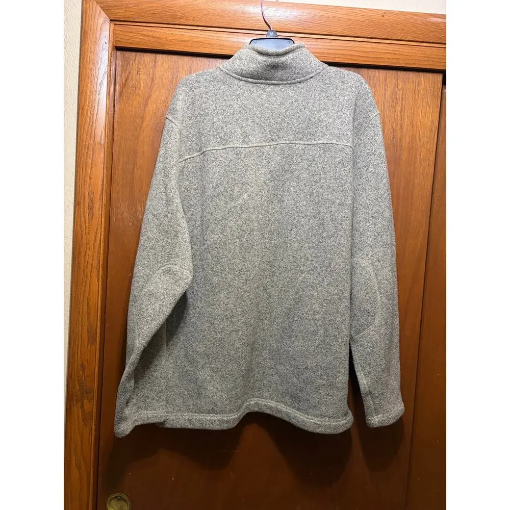 The North Face Men's XXL Fleece Pullover Gray Taupe Quarter Zip Chest Pocket